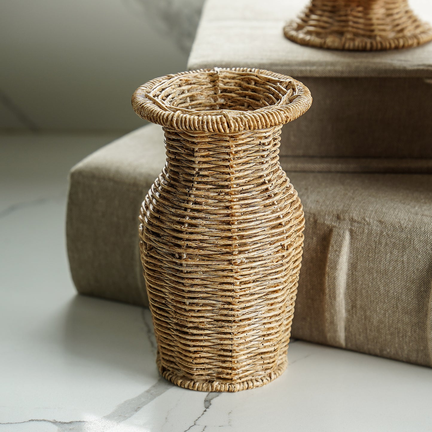 Resin Basket Weave Vase