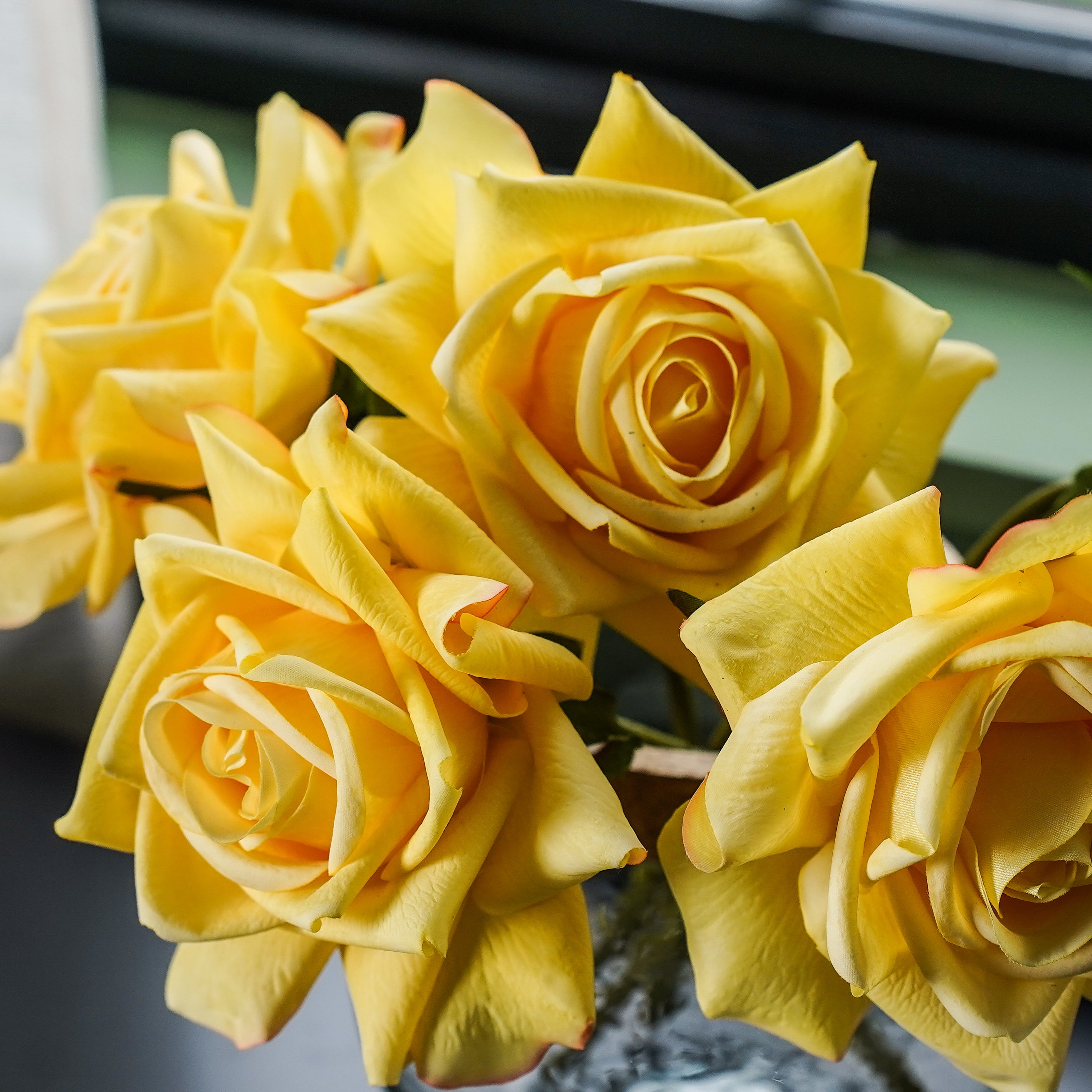 DROOPY Real Touch Duchess Rose Stem | Yellow