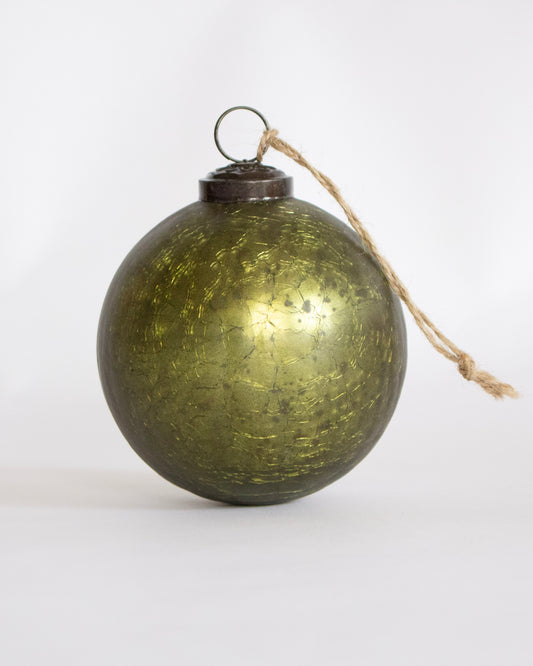 Crackled Green Ornament