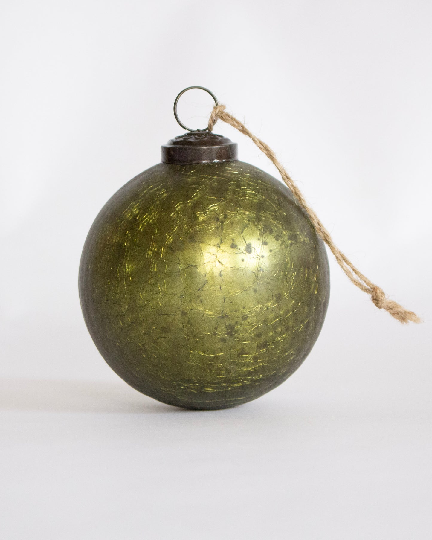 Crackled Green Ornament