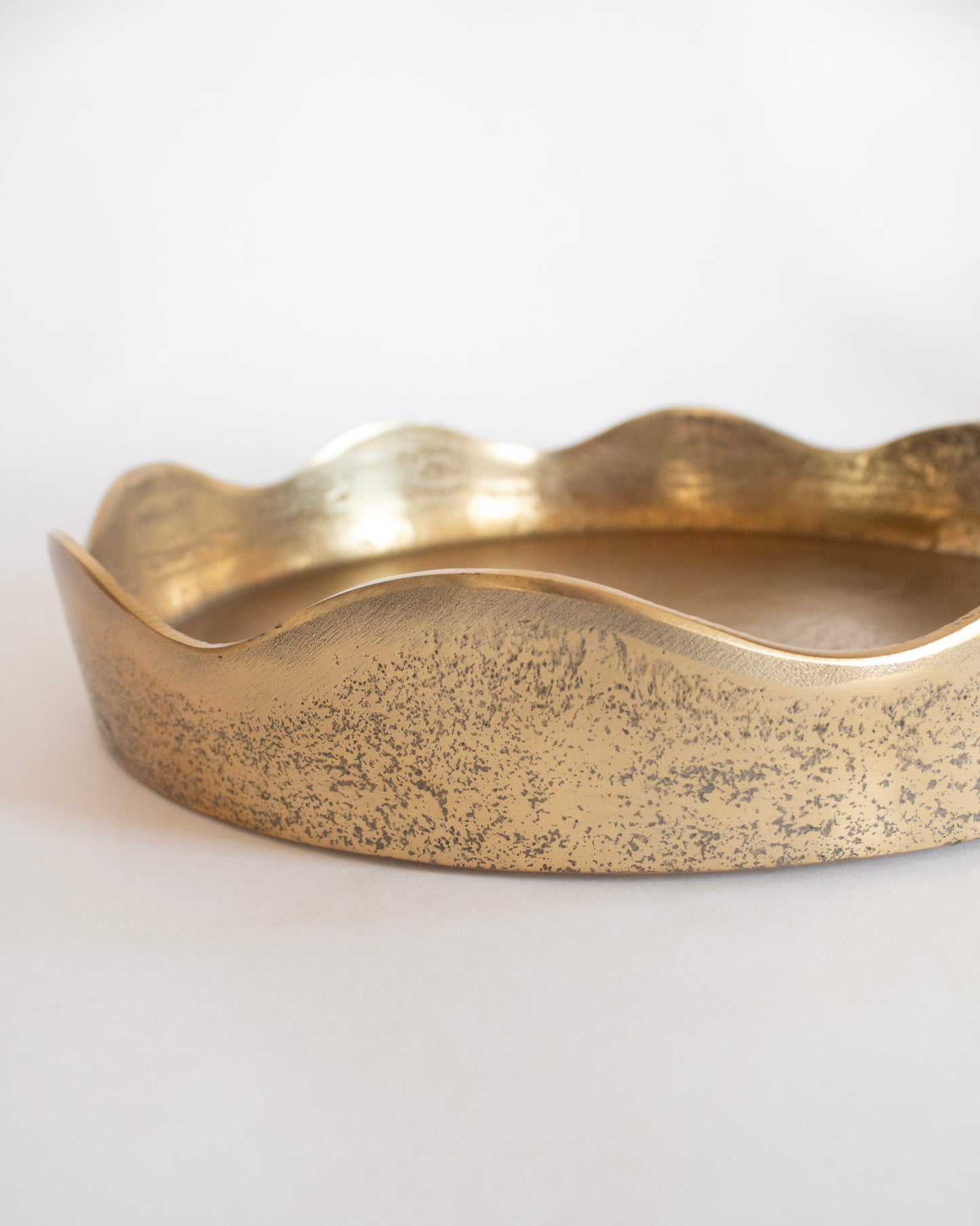 Gold Iron Scalloped Tray