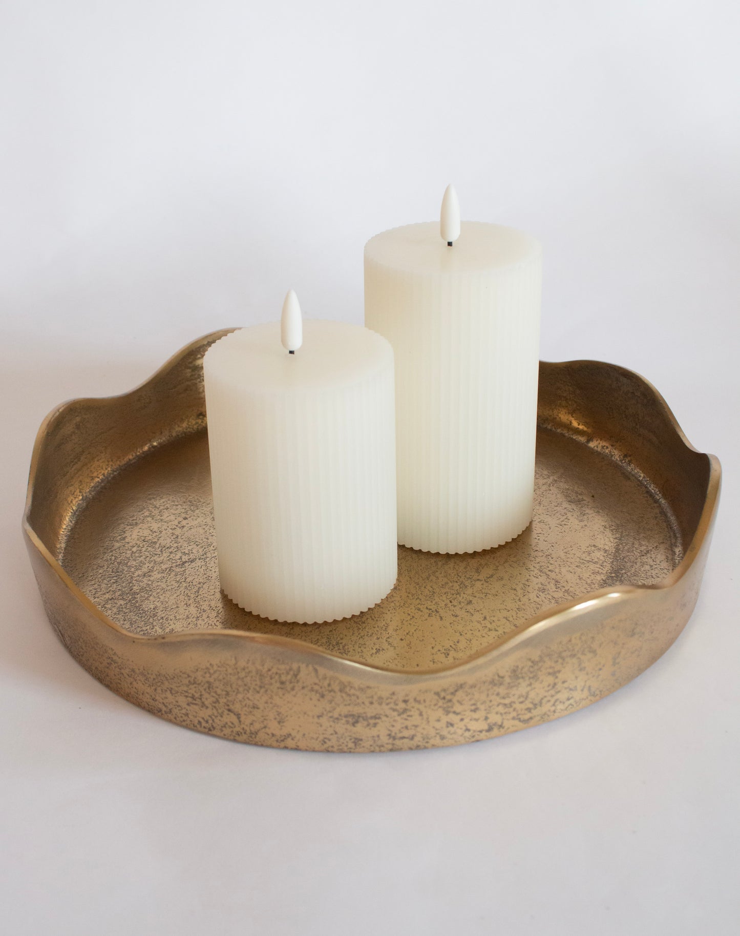 Gold Iron Scalloped Tray