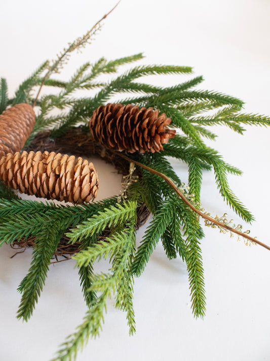 Real Touch Evergreen Candle Ring