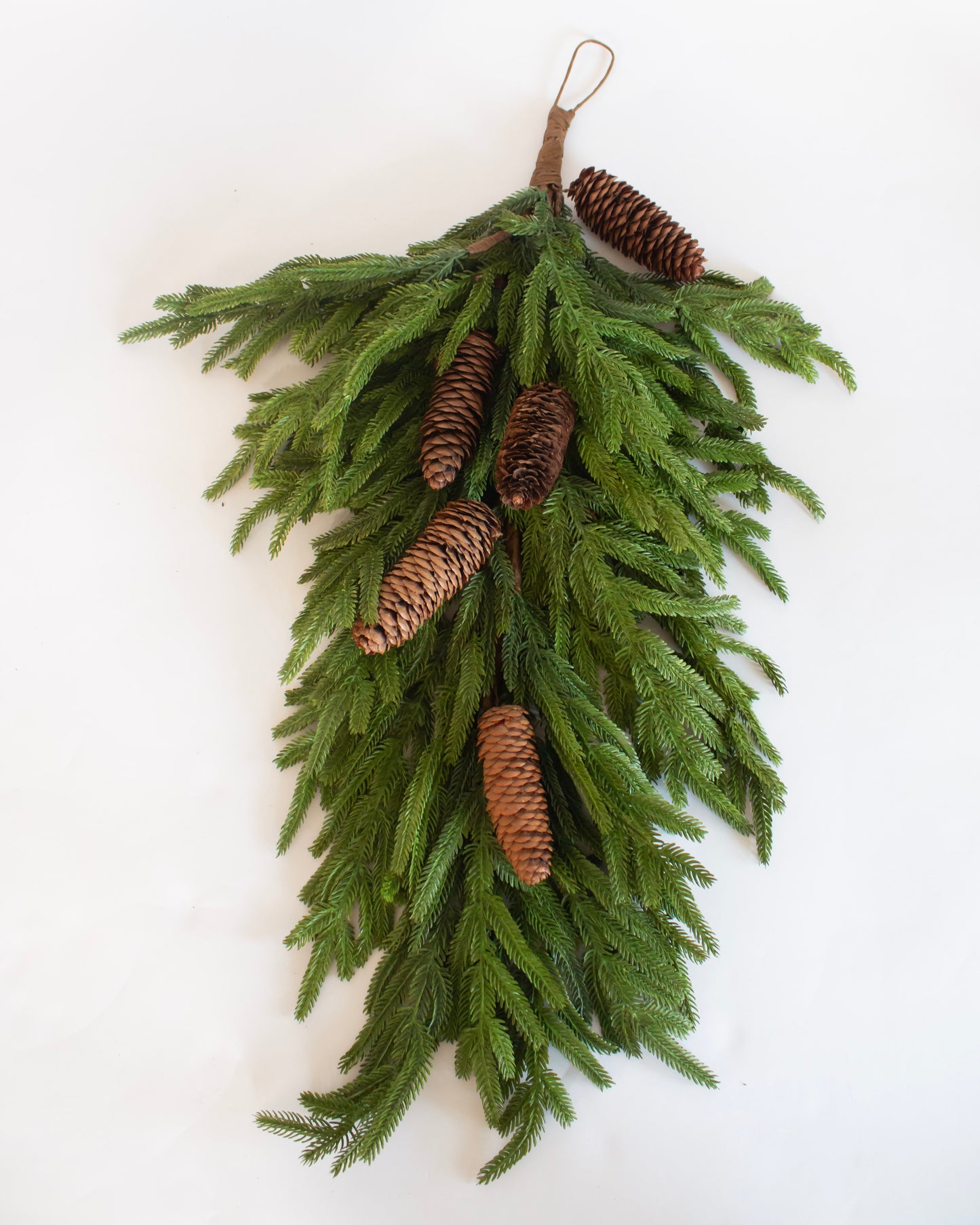 Real Touch Norfolk Teardrop Swag