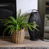 Black Rattan Lantern