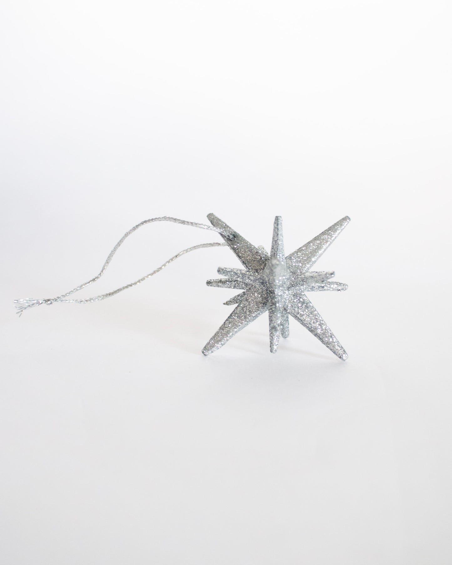 Silver Glitter Star Ornament