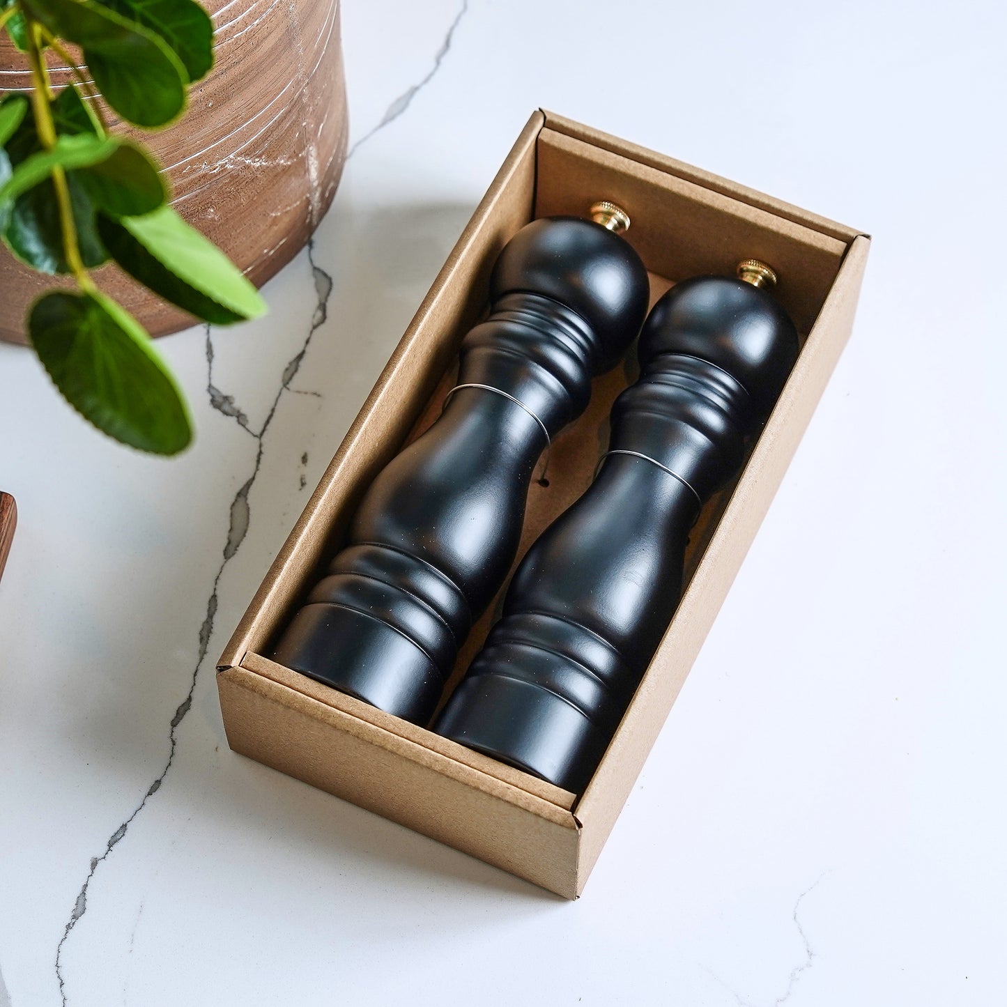 Black Salt & Pepper Grinders | Set of 2