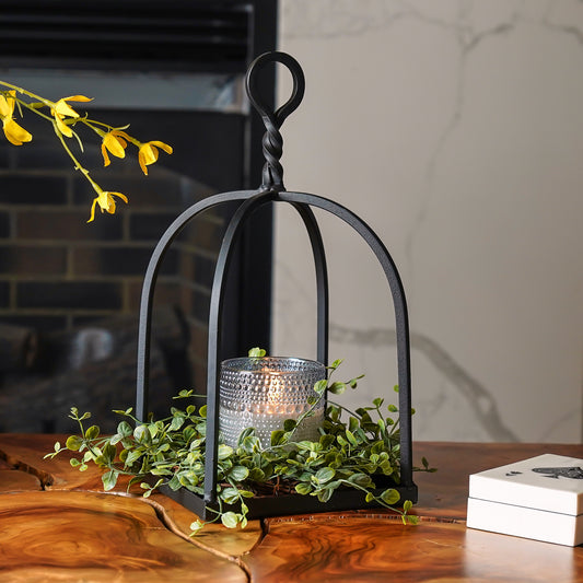 Black Iron Lantern Display