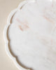 Scalloped White Marble Tray