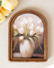 Tulips in Vase Arched Framed Decor
