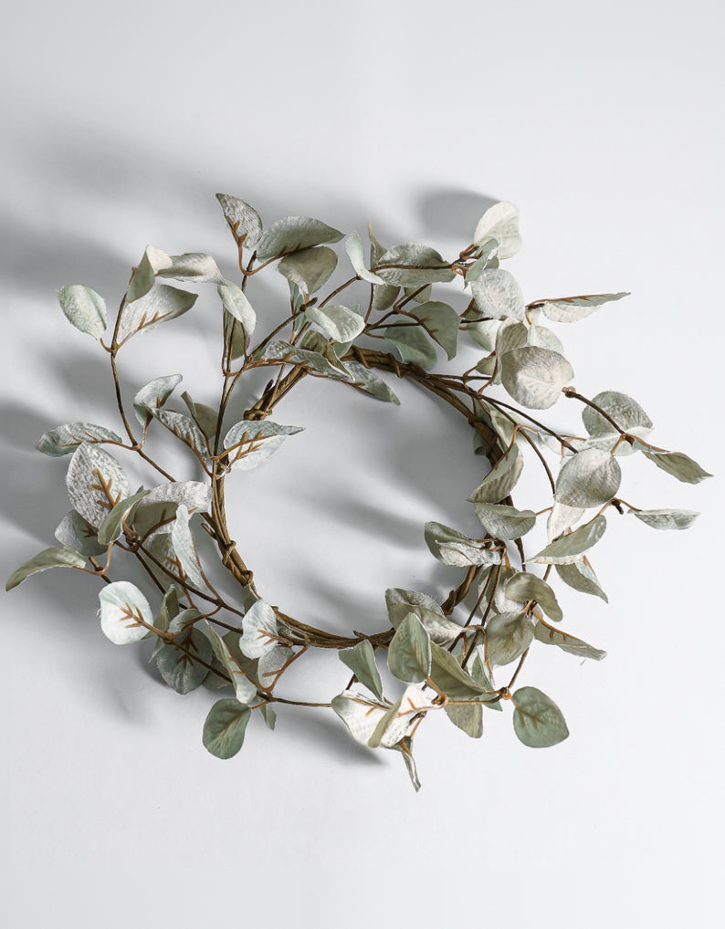Light Green Eucalyptus Candle Ring | Small