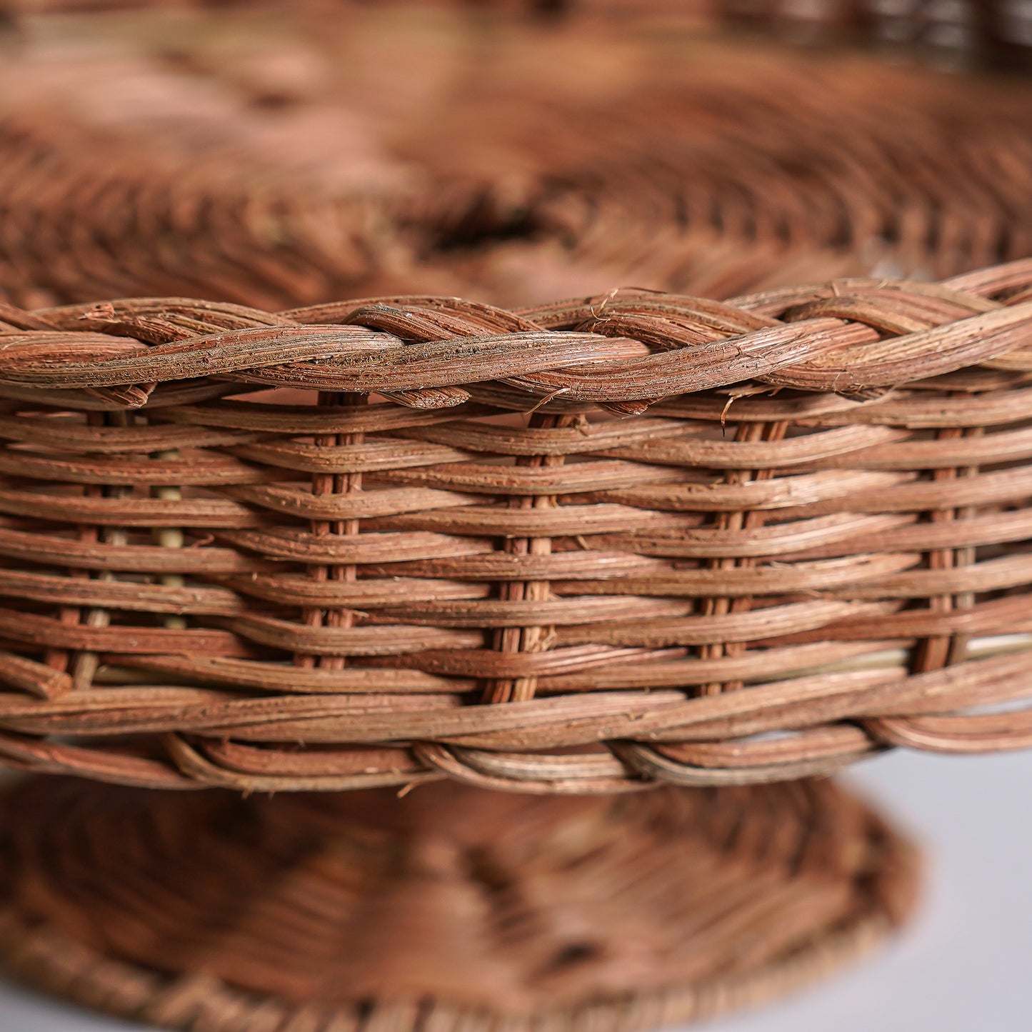 Hand Woven Rattan Pedestal