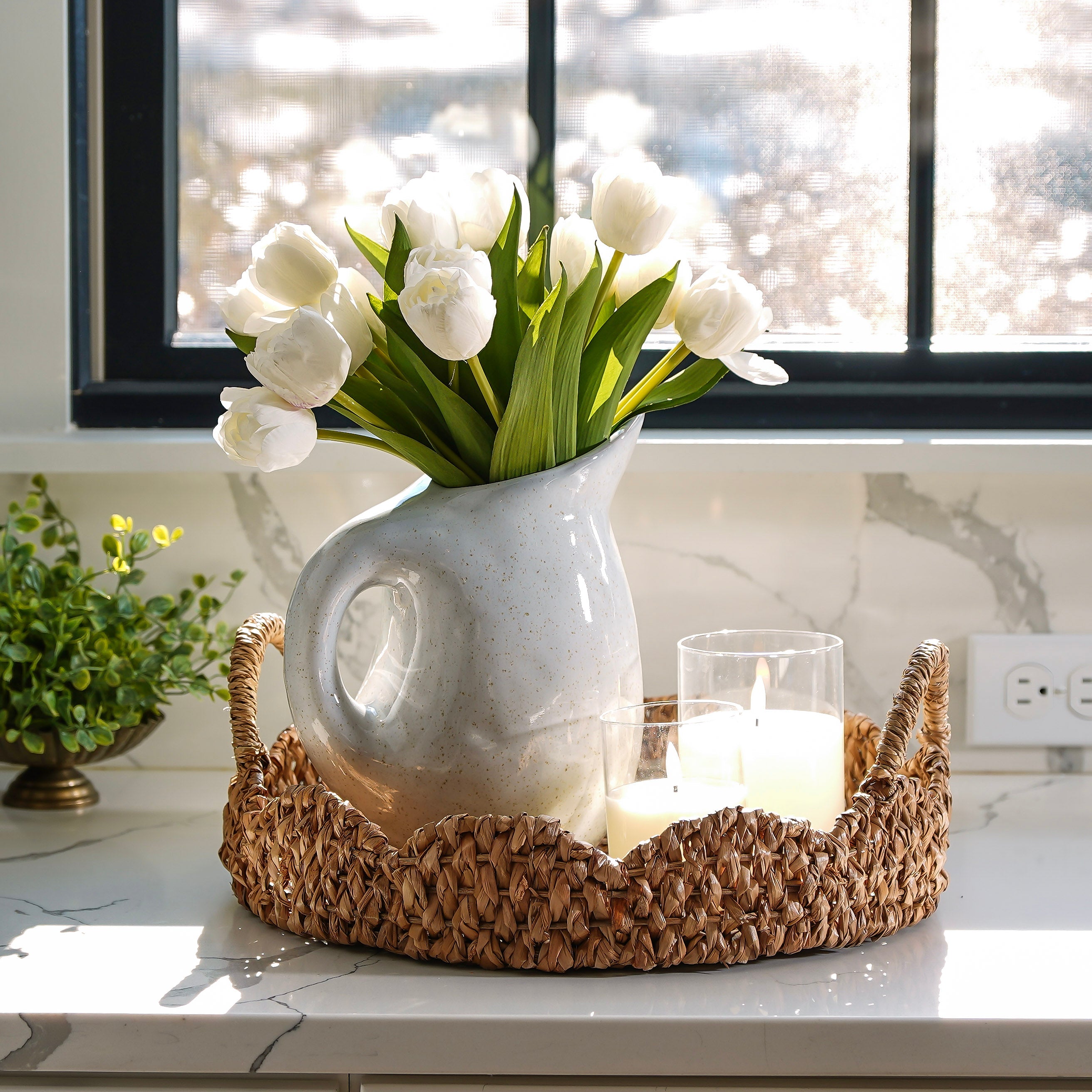 Real Touch Hybrid Tulip Bundle | White
