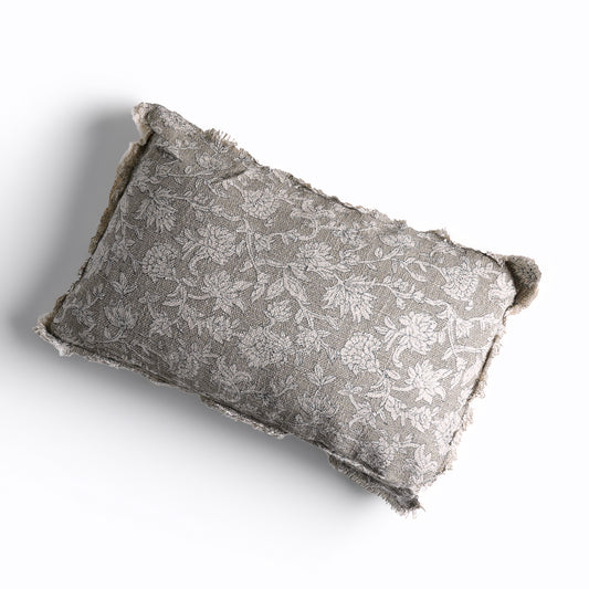 Beige Floral Pillow