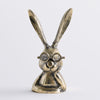 Studious Brass Rabbit | Gold Metal