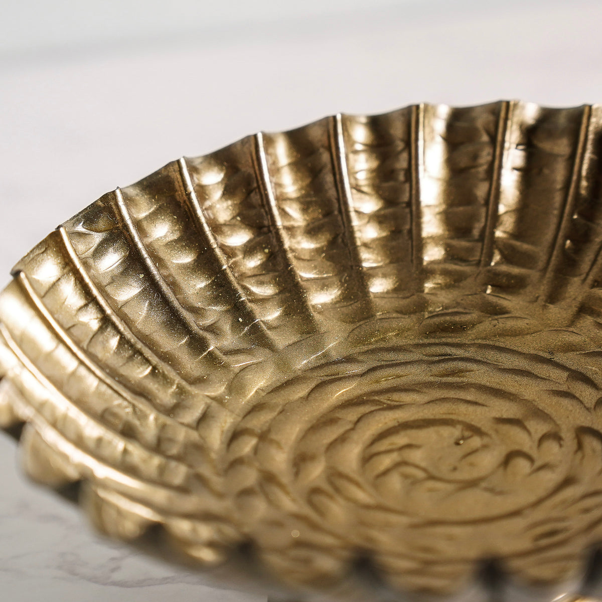 Mini Antique Gold Footed Dish
