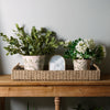 Antiqued Ceramic Floral Pots