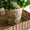 Antiqued Ceramic Floral Pots