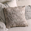 Taupe Floral Embroidered Pillow