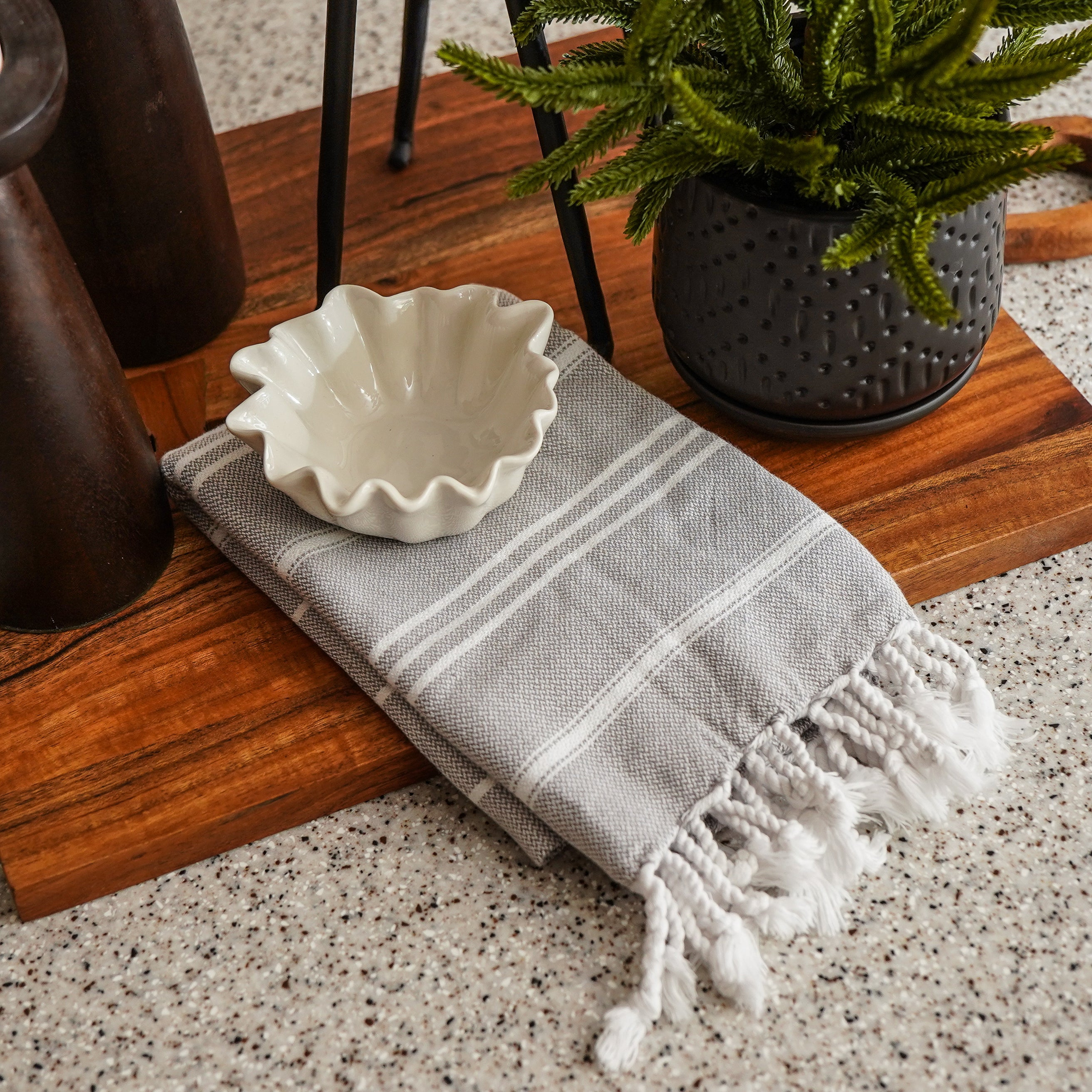 Stoneware Fluted Bowl