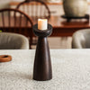 Solid Wood Candle Holder | Small