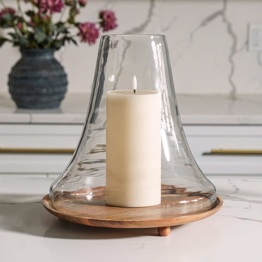 Carabella Glass & Wood Cloche