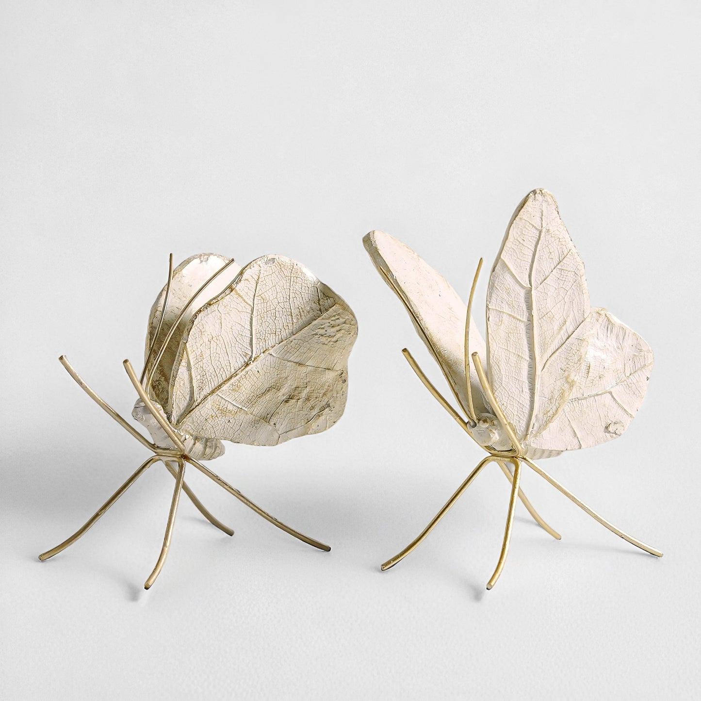 Leaf Wing Butterfly | Ivory & Gold | PRE-ORDER