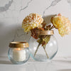 Glass Vase with Wood Trim | Large