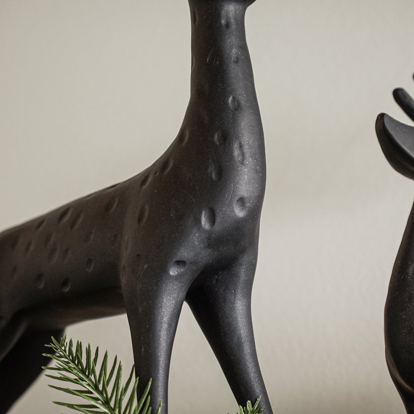 Black Resin Deer