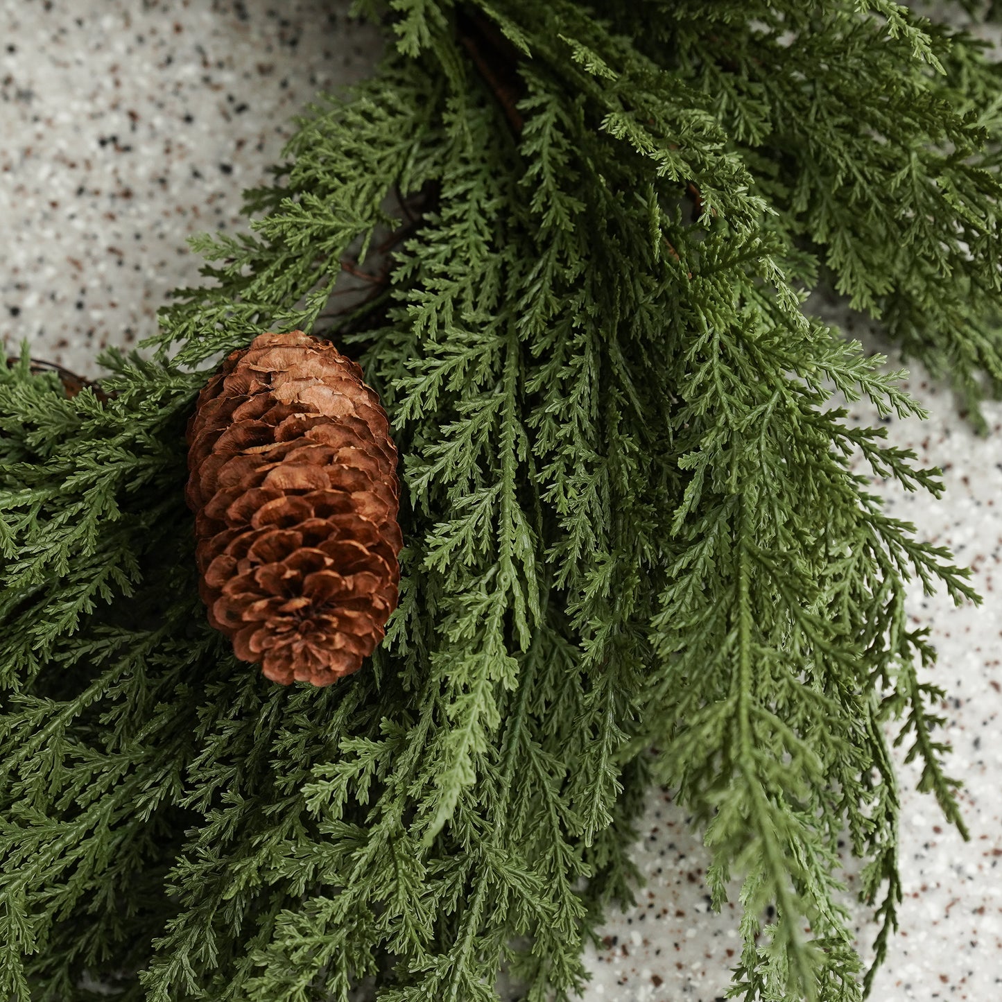 Real Touch Cedar and Pinecone Small Wreath