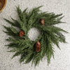 Real Touch Cedar and Pinecone Wreath