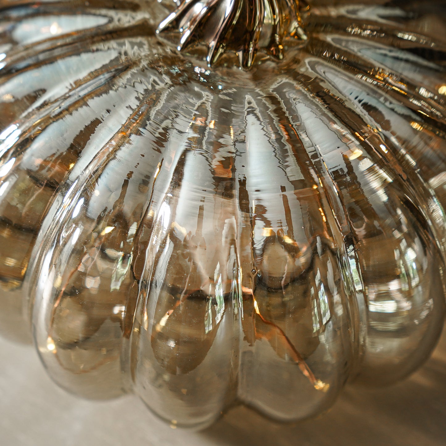 Hand-blown Glass Pumpkin Cloche