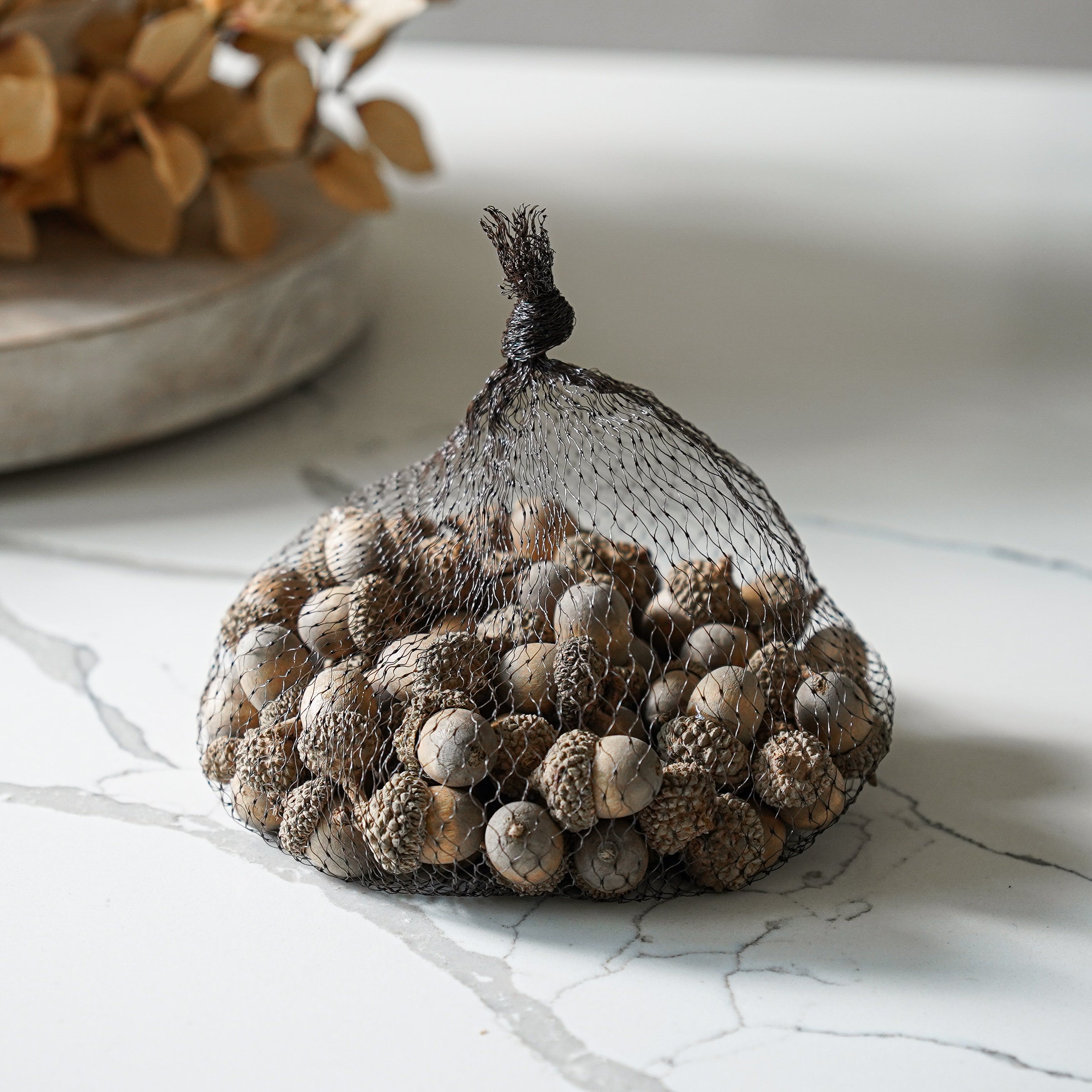 Bag of Faux Cream Acorns