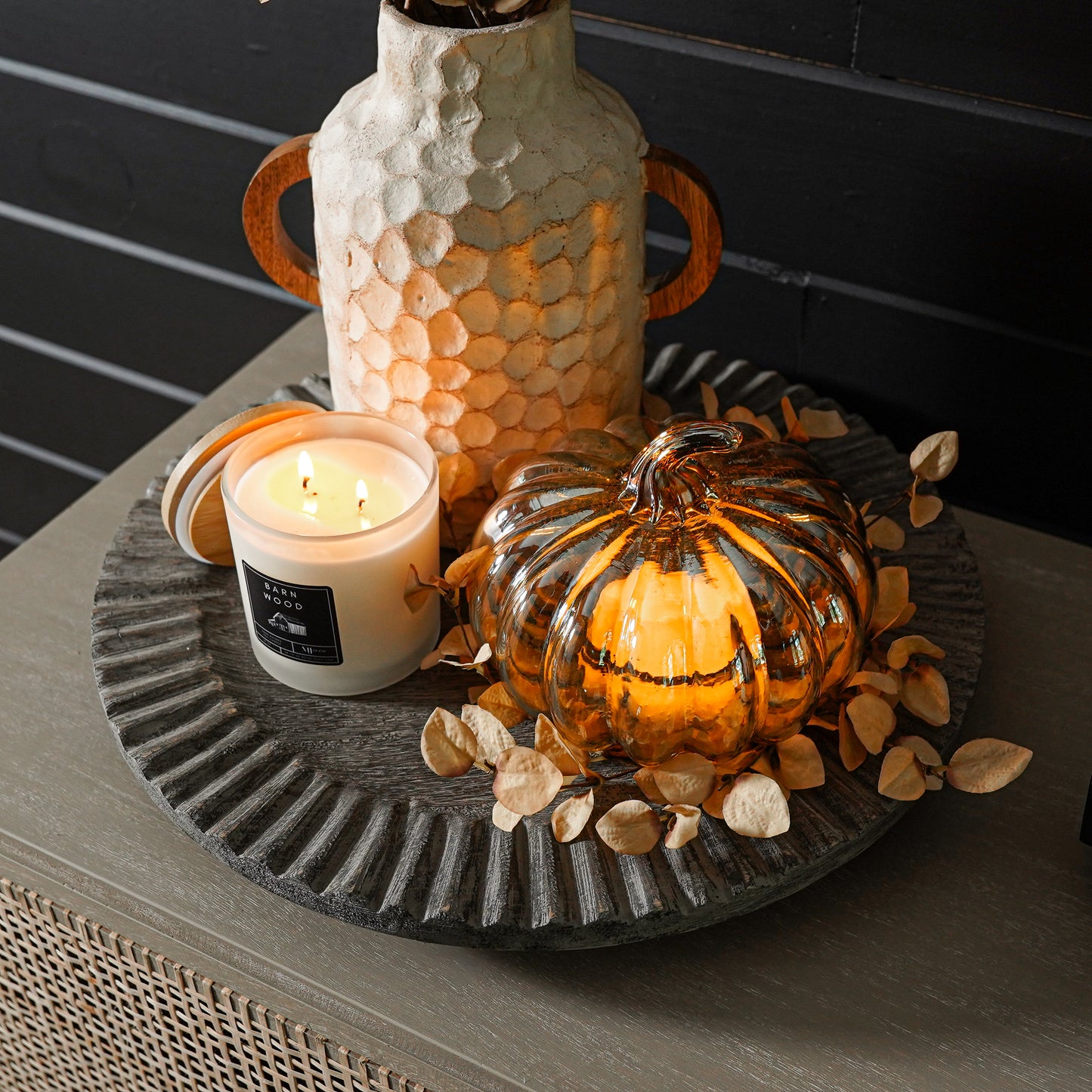 Hand-blown Glass Pumpkin Cloche