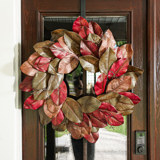 Fall Magnolia Wreath