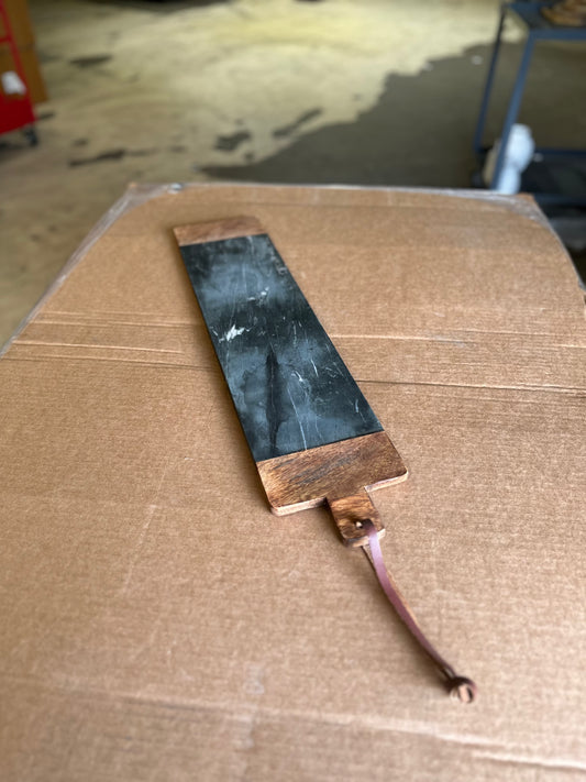 Wood & Black Marble Board | Scratch & Dent Kirsties Displays