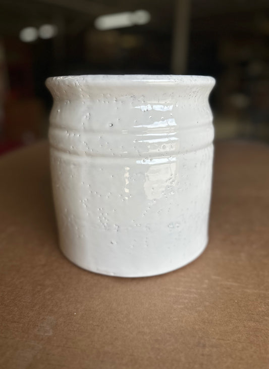 Large Ceramic White Crock | Scratch & Dent