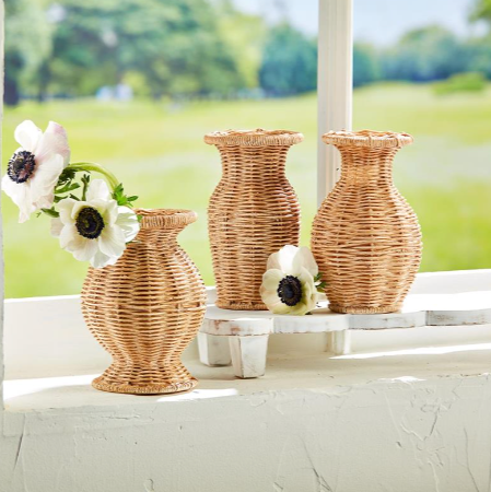 Resin Basket Weave Vase