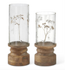 Dried Floral Glass Hurricane Candleholder