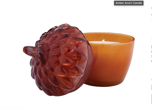 Amber Acorn Candle | Leather & Leaves