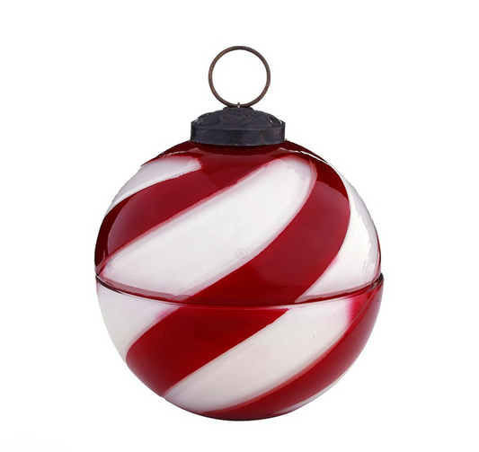 Red Peppermint Twist Candle | Red Vetiver Wood