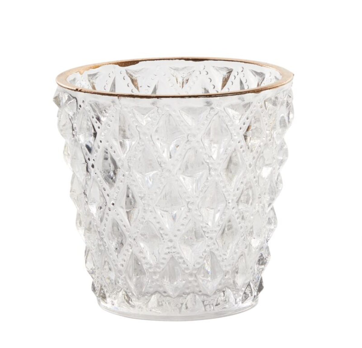 Crystal & Gold Votive Holder