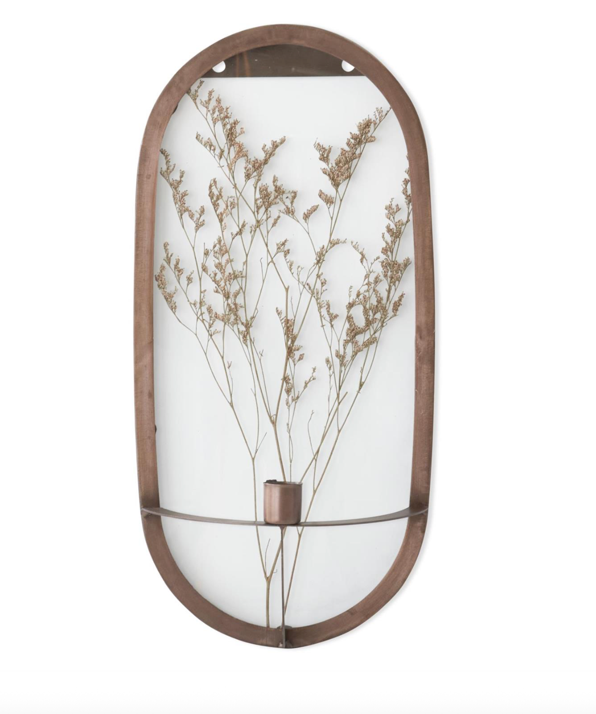 Dried Floral Hanging Taper Candle Holder | Set of 2