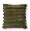 Olive Green Vegan Fur Pillow