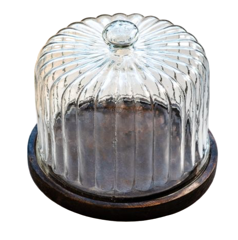 Briar Ribbed Glass Cake Stand