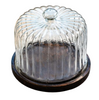 Briar Ribbed Glass Cake Stand