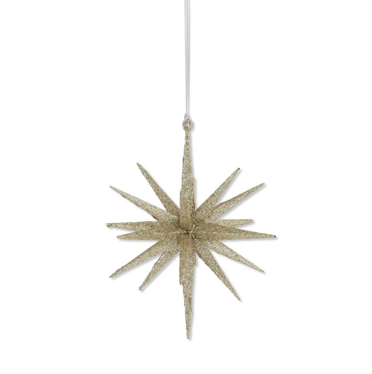 Champagne Glitter Star Ornament