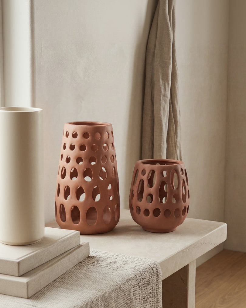 Freya Ceramic Lantern | Tall
