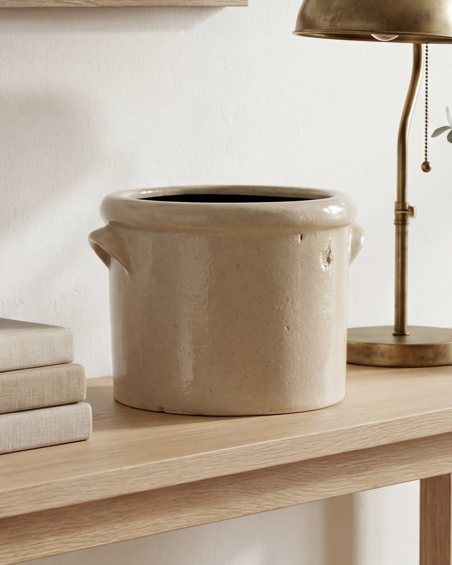 Handle Ceramic Crock