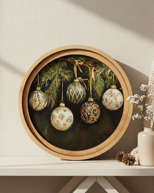 Ornaments Round Framed Decor | PRE-ORDER